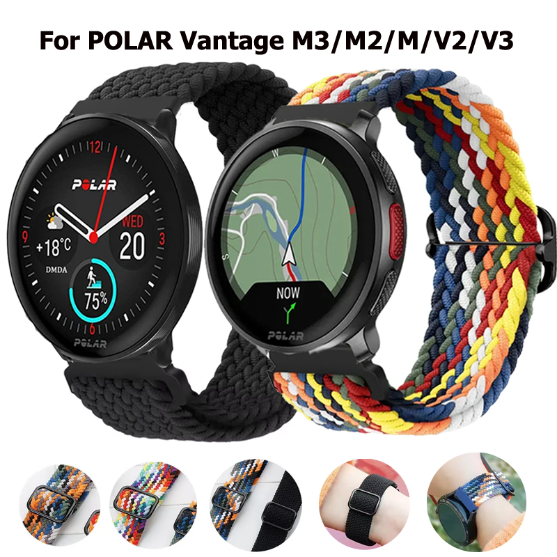 Solo Loop Strap - Polar Vantage m m2 v2 v3バンド用編組ソロループ、Polar