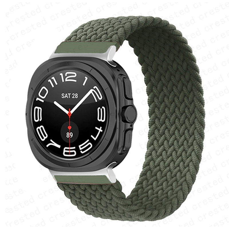 Solo Loop Strap - サムスンギャラクシーウォッチ用編組ソロループストラップ、ナイロンブレスレット、バンドアクセサリー、ウルトラ、47mm