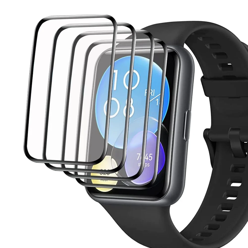 Smart Watch Accessories - Huawei Watch用スクリーンプロテクター,強化ガラスカバー,fit2アクセサリー,スマートウォッチに適しています,9d hd,フルフィルム,ガラスではありません