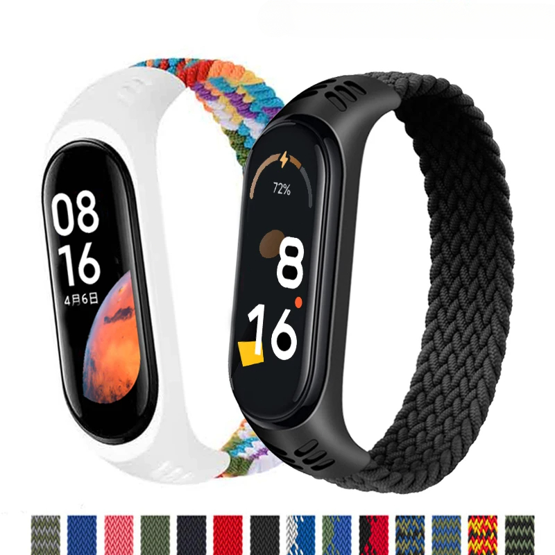Xiaomi Smartwatch Accessories - Xiaomi Mi Band 6 7用ストラップ ナイロン製編み込みソロループ