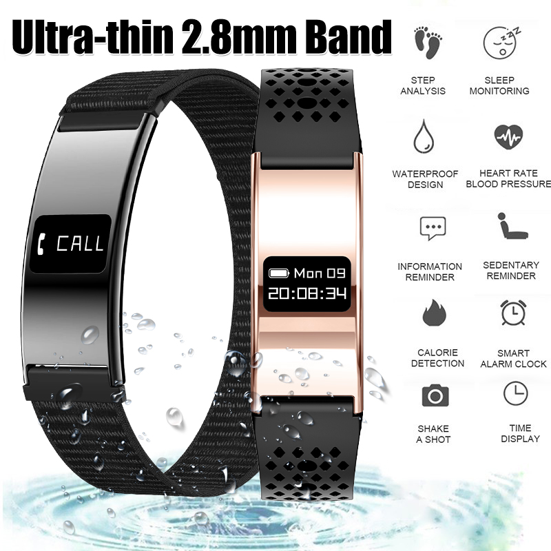 Android Smartwatch Accessories - 新しいスマートブレスレット女性男性心拍数血中酸素健康モニター歩数計スポーツフィットネストラッカー電子時計スマートバンド