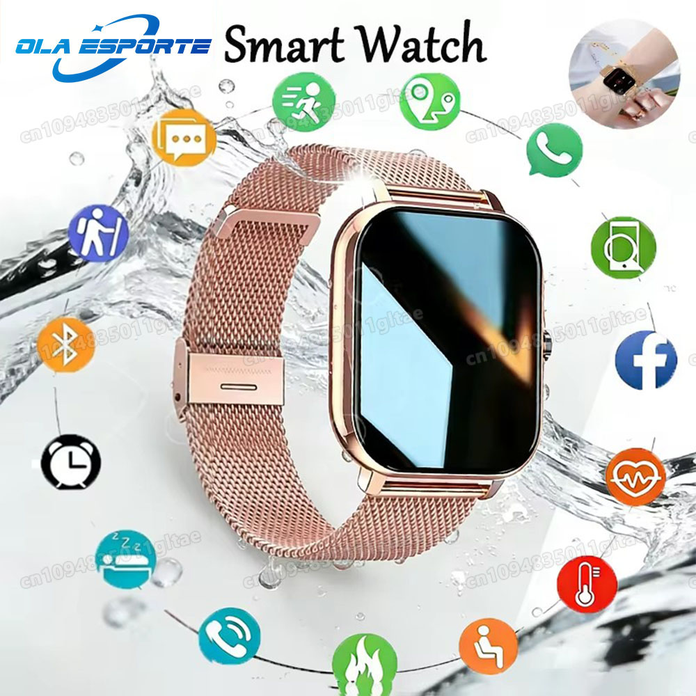 Smartwatch Instagram - 2026年新型スマートウォッチ Android搭載 1.44インチカラースクリーン Bluetooth通話 血中酸素/血圧モニタリング スマートウォッチ