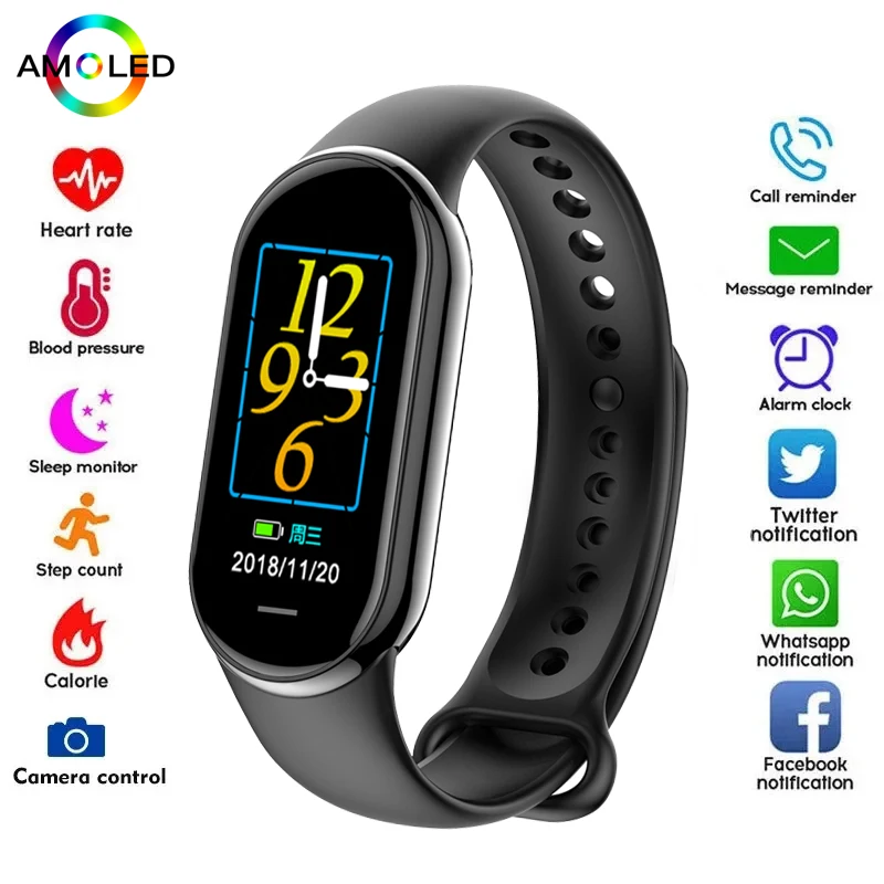 Android Smartwatch Accessories - 新しいオリジナル小型 M8 バンドスマート男性女性スマートウォッチ心拍数スポーツフィットネス追跡ブレスレットスマートバンド Watche アンドロイド用
