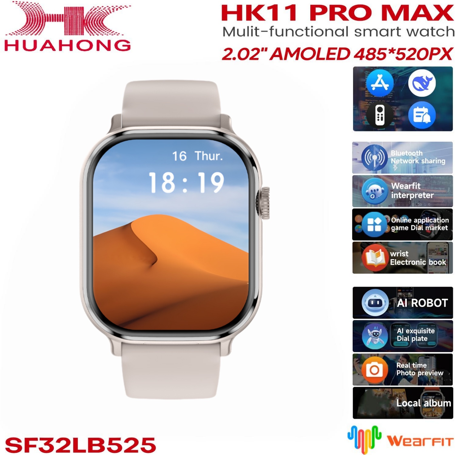 Smartwatch Nexus - オリジナルHK11 Pro MAXスマートウォッチ AMOLED Bluetooth通話 AIロボット