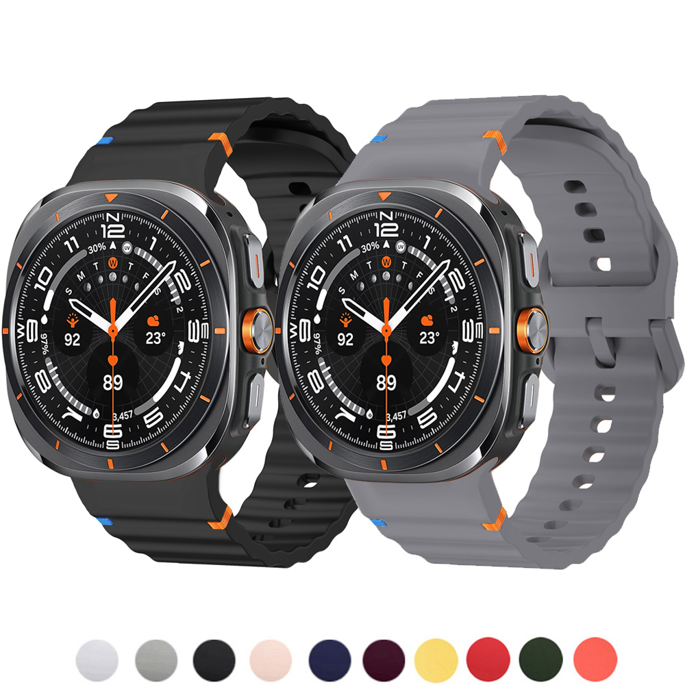 Samsung Smartwatch Ultra Accessories - サムスンギャラクシーウォッチ9 8ウルトラ2/6/6クラシック/5プロ/4 44mm 40mm 43mm 46mmシリコンブレスレットコレアギャラクシーウォッチ7ストラップ用バンド