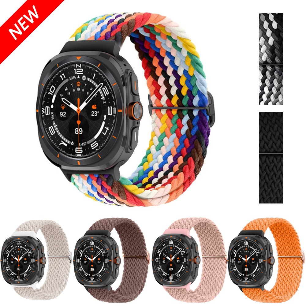 Samsung Smartwatch Ultra Accessories - 編組ソロループサムスンギャラクシーウォッチ 7 ウルトラバンド 47 ミリメートルアクセサリー調節可能なナイロンブレスレットギャラクシーウォッチウルトラストラップ 47