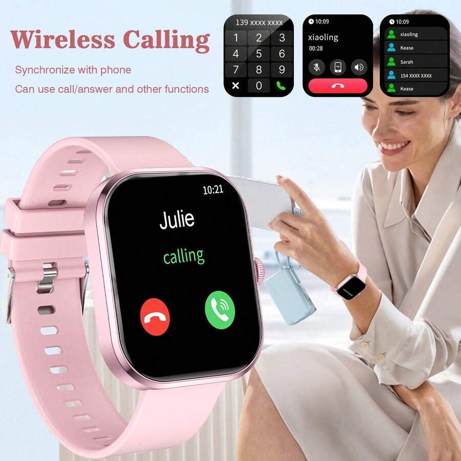 Smartwatch Touch - スマートウォッチ、ワイヤレス通話/ダイヤル機能、マルチスポーツモード、通話リマインダーと拒否機能、情報リマインダー、SMSリマインダー、用途：