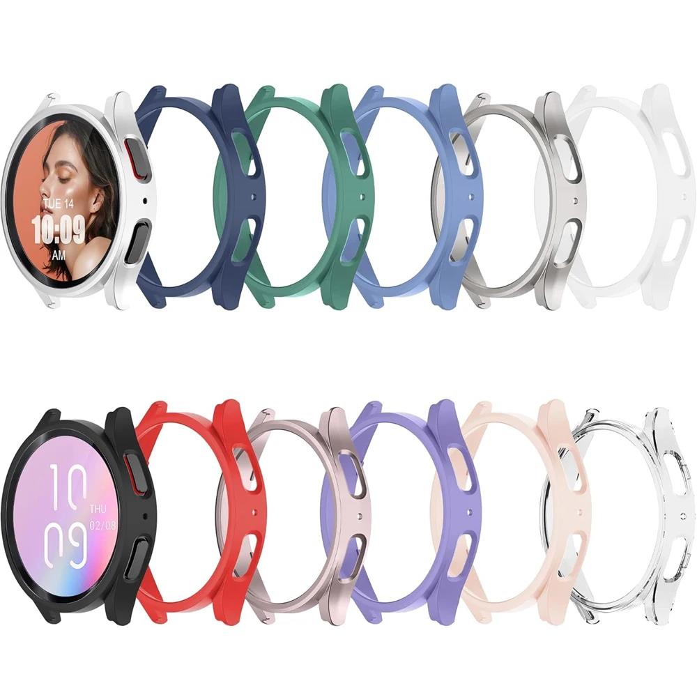 Smartwatch Watch Accessories For Women - サムスンギャラクシーウォッチ7用保護ハードバンパーケース,40mm, 44mmアクセサリー,PCフレーム