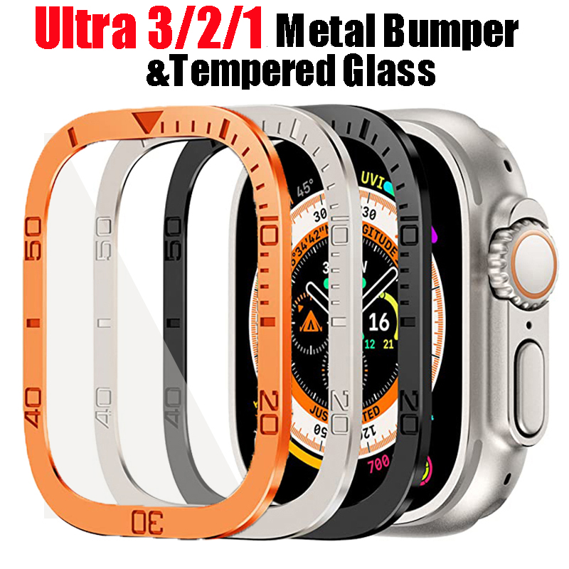 Smartwatch Case - スクリーンプロテクター Apple Watch ウルトラ 49 ミリメートルケースアクセサリーメタルカバーフレーム