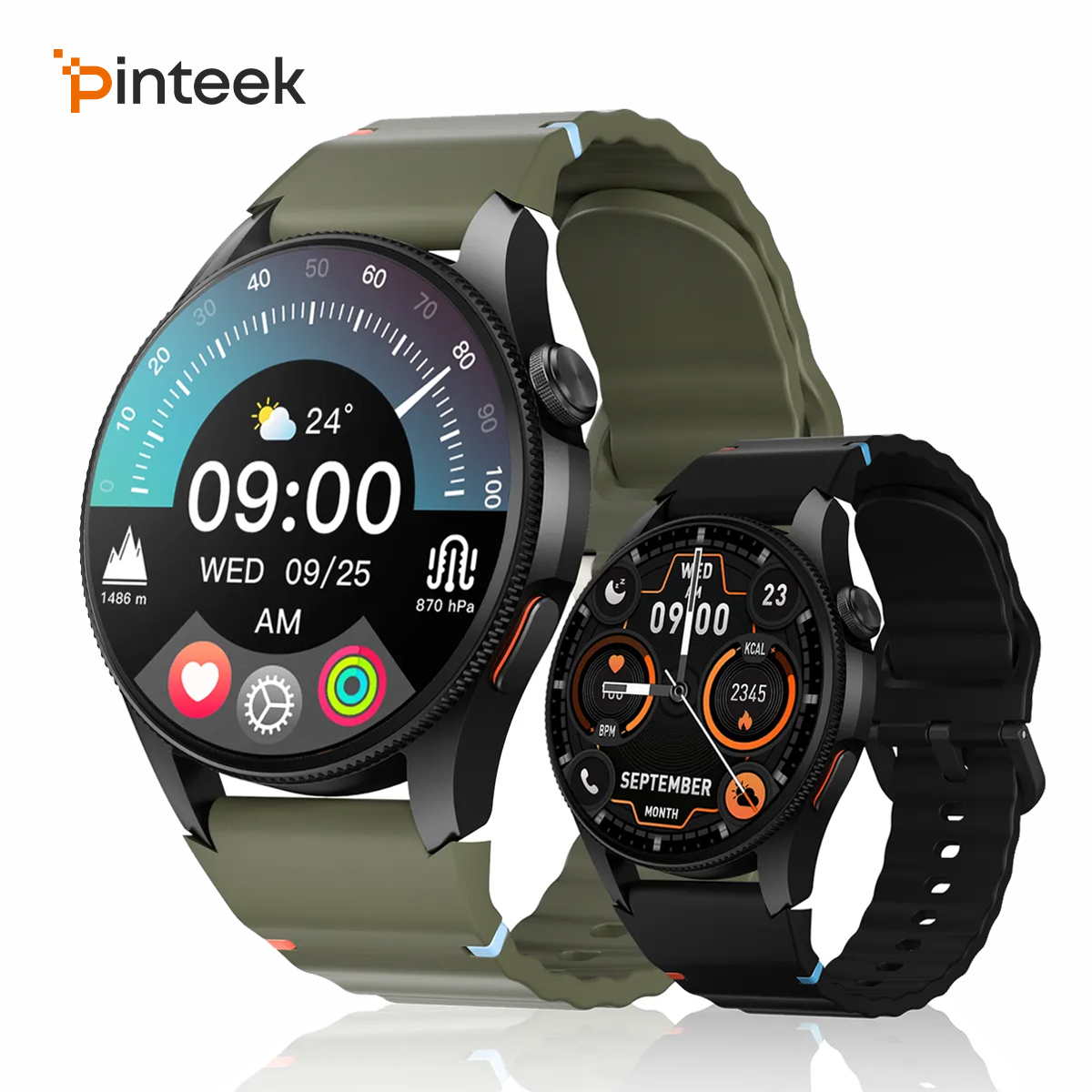 Smartwatch Nexus - Aurafit G12 スマートウォッチ：1.43インチタッチスクリーン/3ATM防水水泳対応/GPS/健康モニタリング/150種類以上のスポーツモード対応 Strava対応