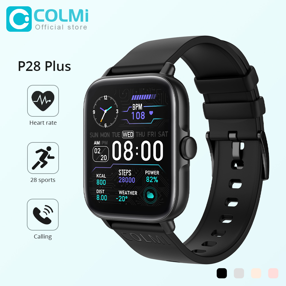 Smartwatch Face - COLMI P28 プラス Bluetooth 応答通話スマートウォッチ男性 IP67