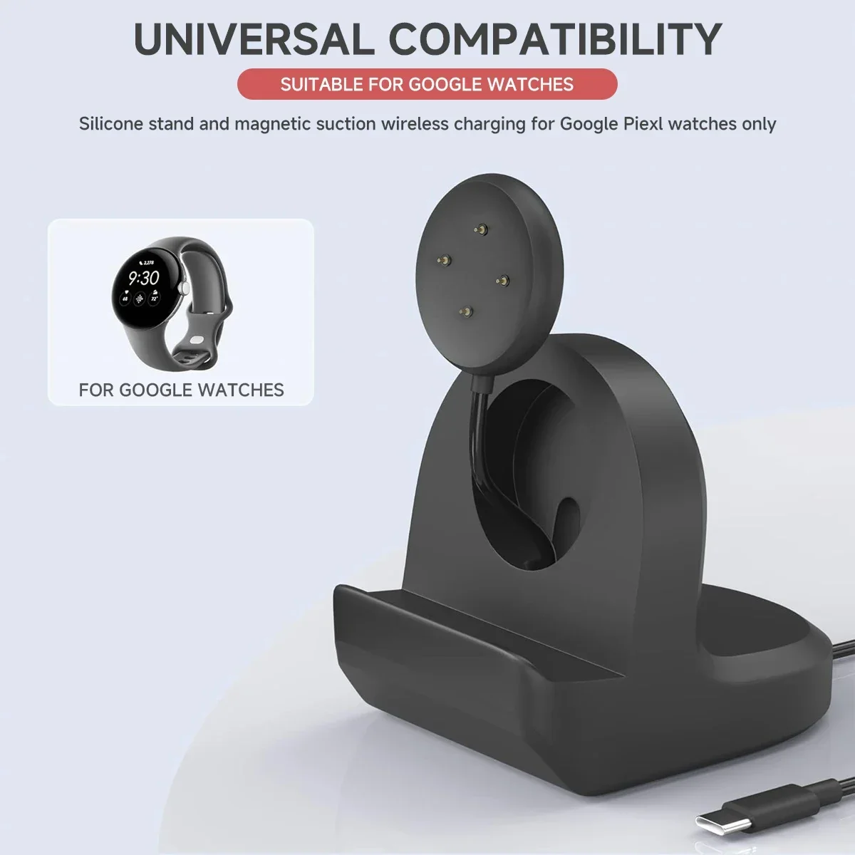 ソフトシリコン充電クレードルドック ワイヤレス充電スタンド  - Watch Charging Dock のレビューと価格