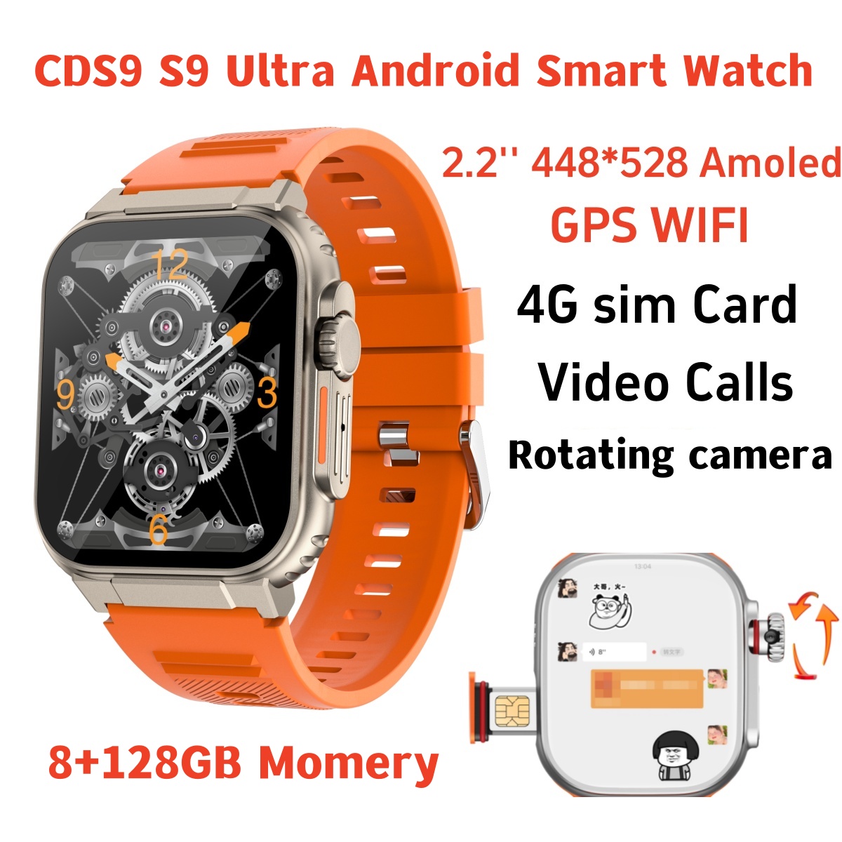 オリジナルS10スマートウォッチ 4G/5Gネットワーク S - Smartwatch Id のレビューと価格