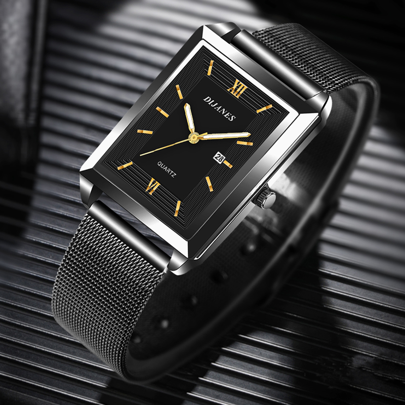 メンズ カレンダー 日付 スポーツ & レジャー レザー時計 - Stainless Mesh Band のレビューと価格