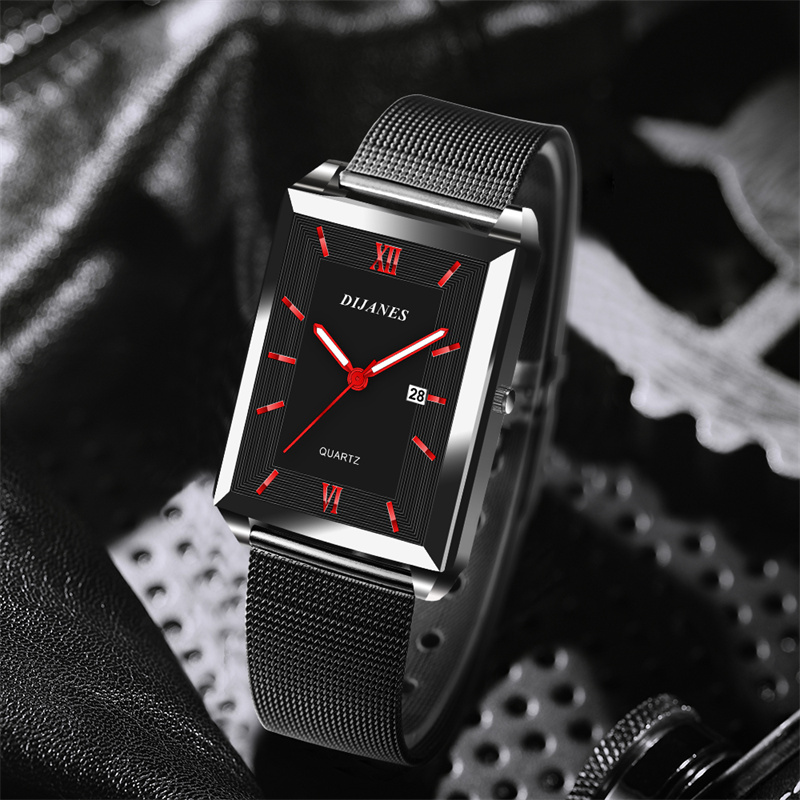 メンズ カレンダー 日付 スポーツ & レジャー レザー時計 - Stainless Mesh Band のレビューと価格