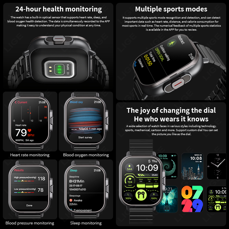 NFCスマートウォッチ TWS 2-in-1ヘッドセット B - Smartwatch Headset のレビューと価格