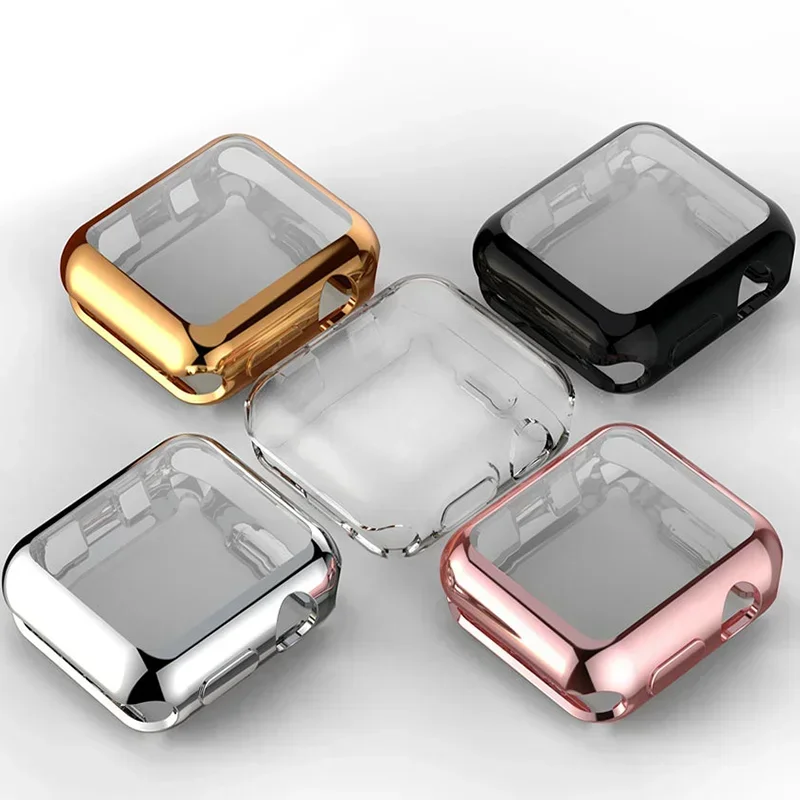 Apple Watch用シリコンスクリーンプロテクター,バン - Smartwatch Watch Accessories For Women のレビューと価格