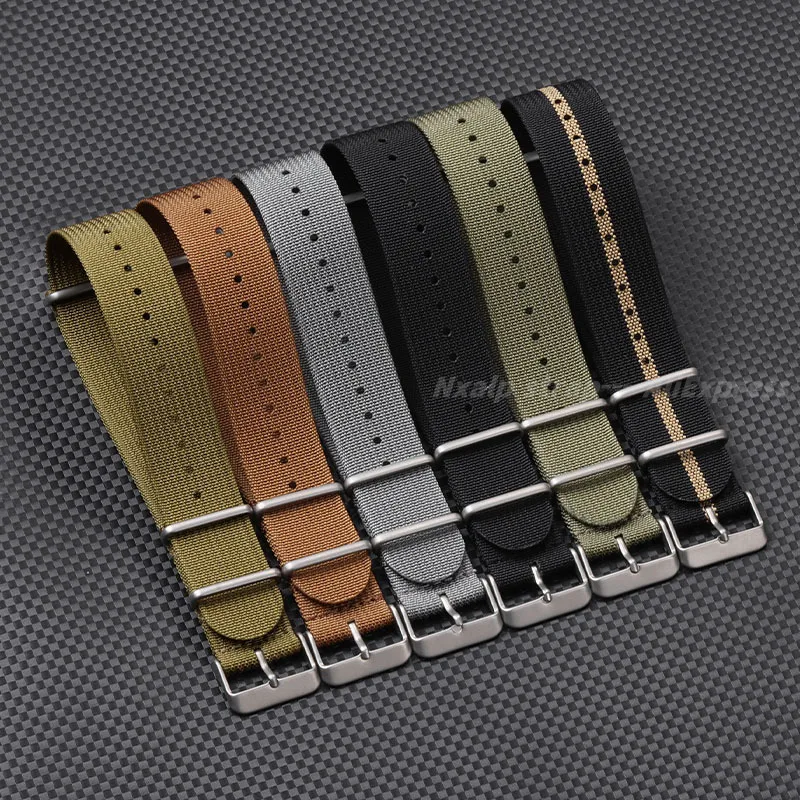 男性用リブ編みナイロンウォッチストラップ,セイコー用ミリタリ - Nylon Nato Strap のレビューと価格