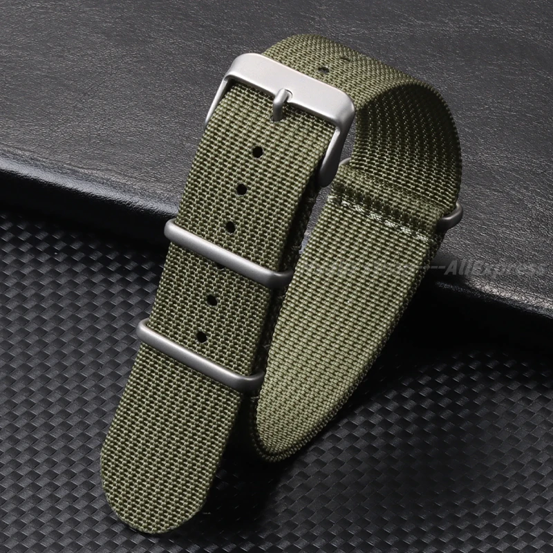 男性用リブ編みナイロンウォッチストラップ,セイコー用ミリタリ - Nylon Nato Strap のレビューと価格