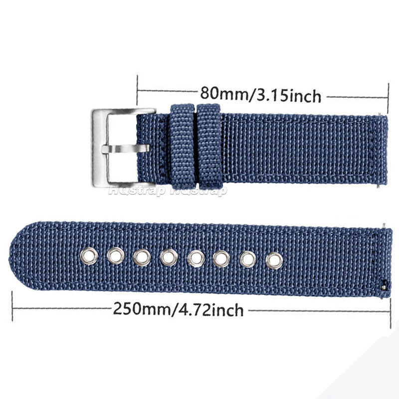 ナイロンキャンバスリストバンド、快適な時計バンド、クイックリ - Nylon Nato Strap のレビューと価格