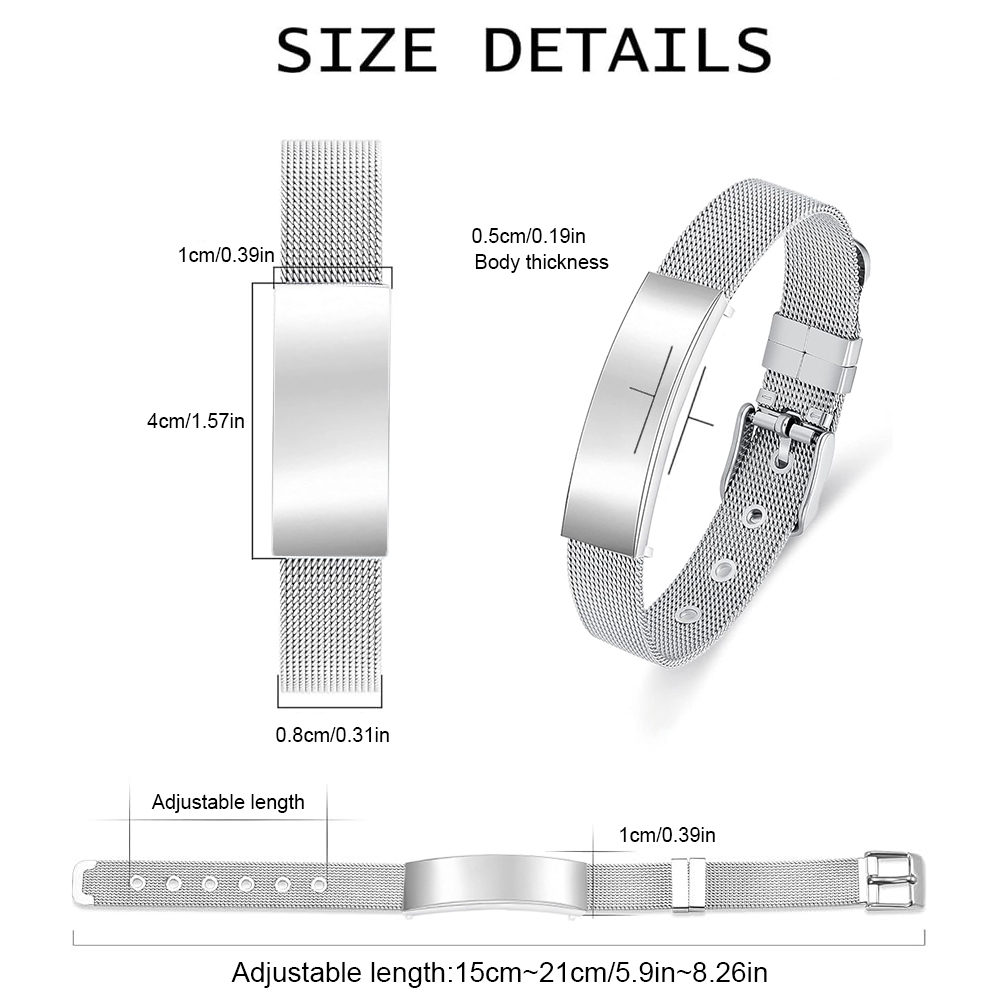 火葬ジュエリー骨壷ブレスレット e 女性男性ステンレス鋼調節 - Stainless Mesh Band のレビューと価格