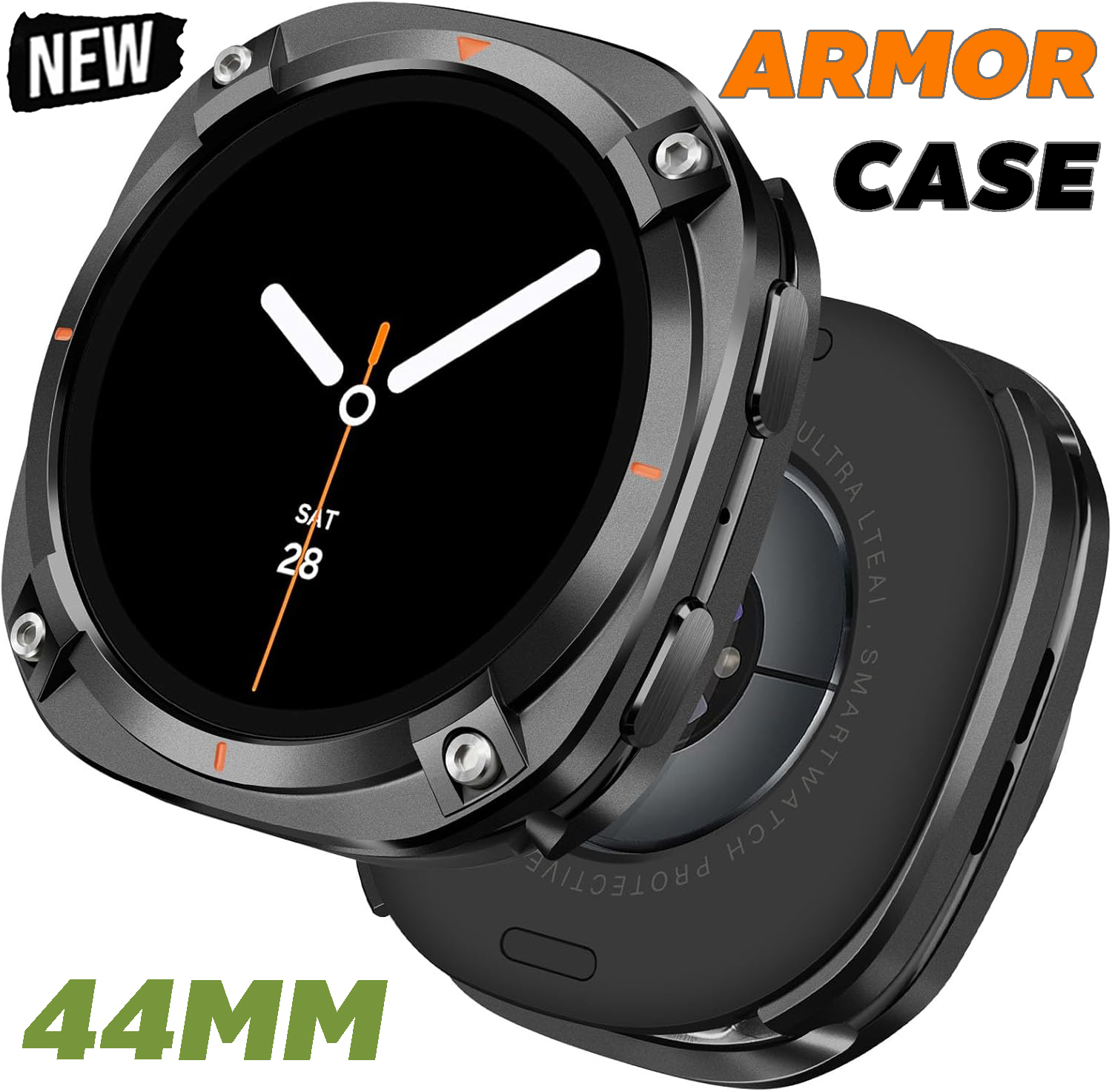 アーマーメタルケースサムスンギャラクシーウォッチ 8 44  - Samsung Smartwatch Accessories のレビューと価格