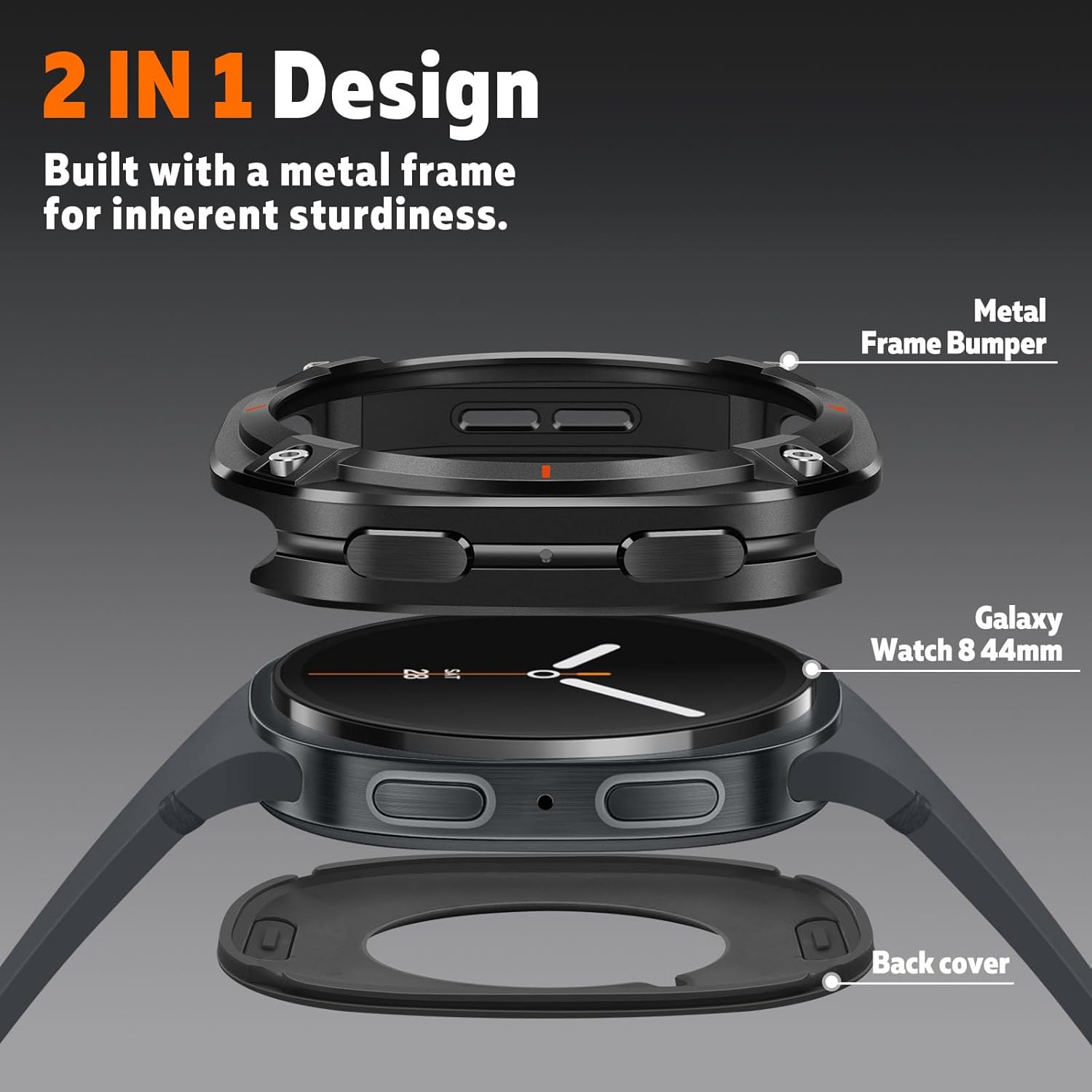 アーマーメタルケースサムスンギャラクシーウォッチ 8 44  - Samsung Smartwatch Accessories のレビューと価格