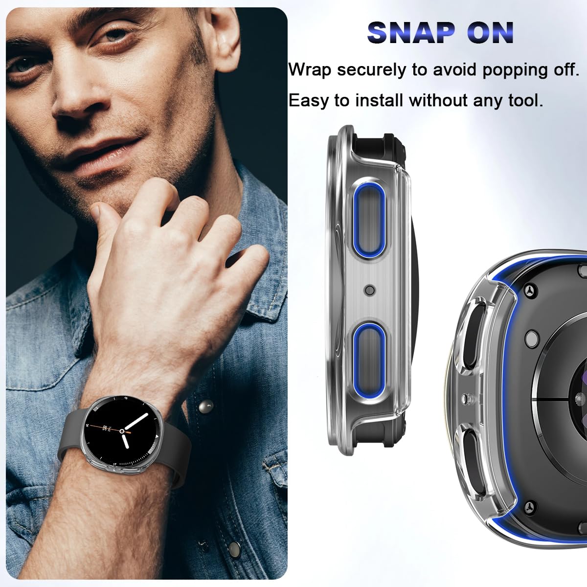 強化ガラススクリーンプロテクターケース Samsung Ga - Samsung Smartwatch Accessories のレビューと価格
