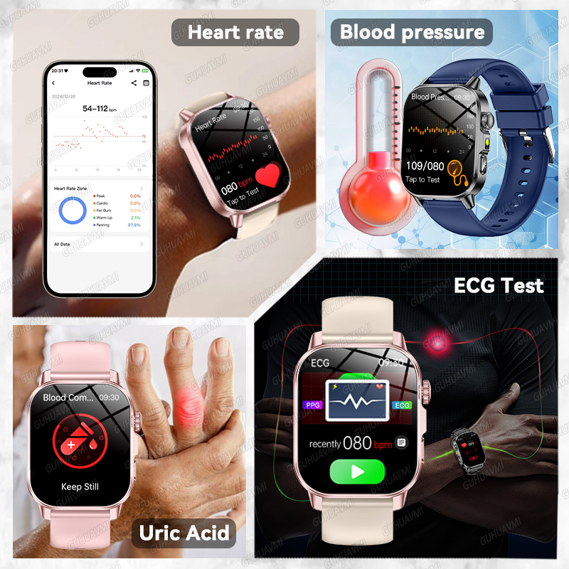 GUHUAVMI 2026 新しい精密ヘルスケアスマートウォ - Android Smartwatch Accessories のレビューと価格