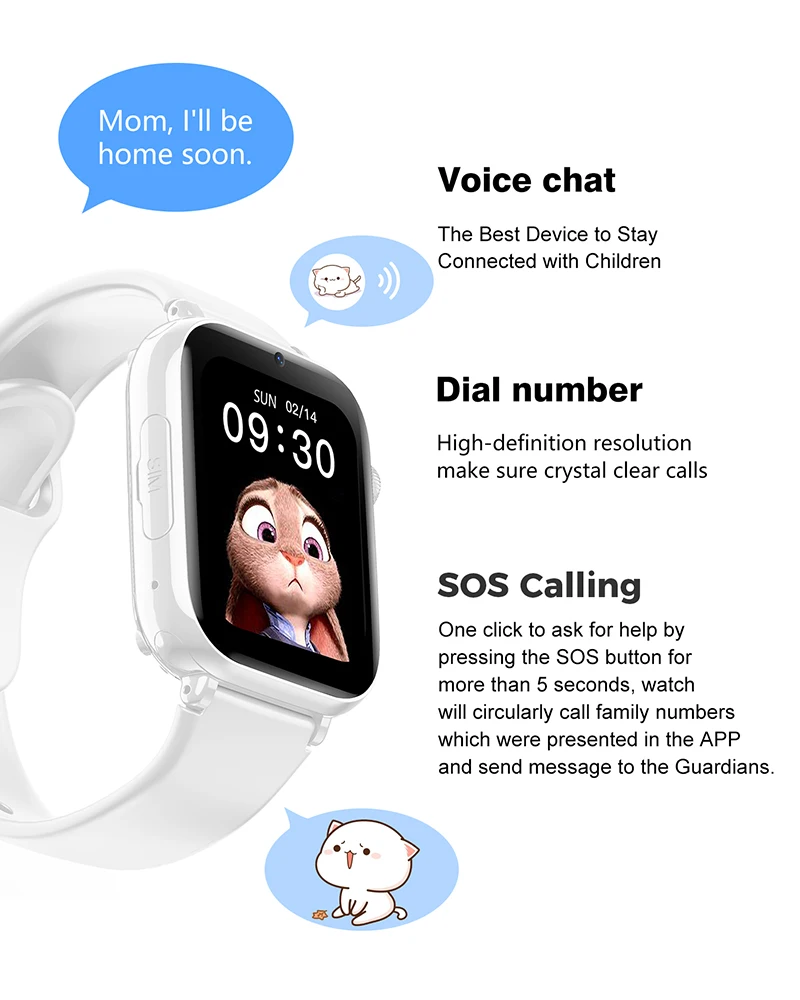 子供のための電子スマートウォッチ、ポンドの場所、sos電話、 - Smartwatch Id のレビューと価格