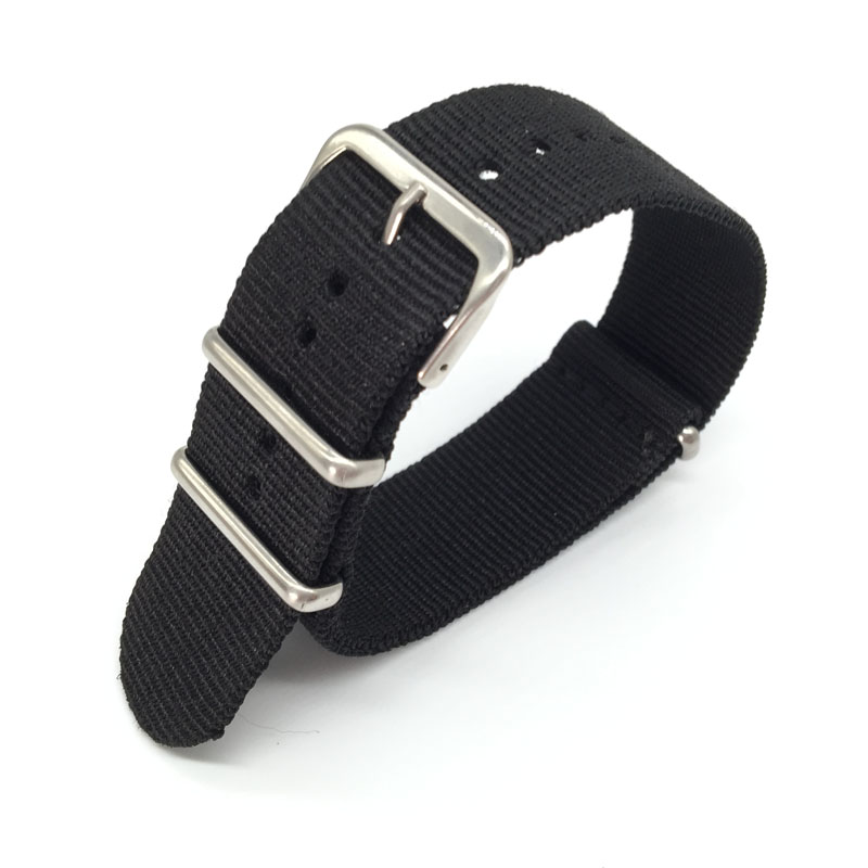ブラックナイロンストラップ 16 ミリメートル 18 ミリメ - Nylon Nato Strap のレビューと価格