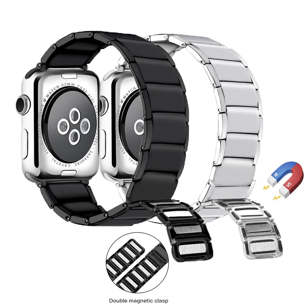 Apple Watch用ステンレススチールストラップ,磁気バ - Smartwatch Accessories Shop のレビューと価格