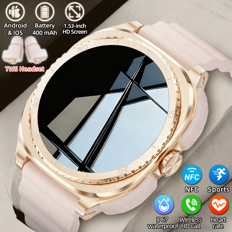 LIGE 2 in 1 TWSヘッドセットスマートウォッチ  - Smartwatch Headset のレビューと価格