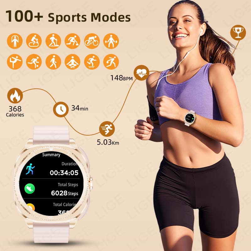 LIGE 2 in 1 TWSヘッドセットスマートウォッチ  - Smartwatch Headset のレビューと価格