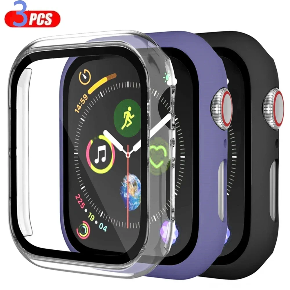 3 パックガラス + カバー Apple Watch ケース - Smartwatch Watch Accessories For Women のレビューと価格
