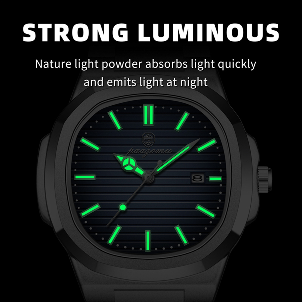 PAAZOMU ビジネスメンズスクエアウォッチローズゴールド - Smartwatch Nexus のレビューと価格