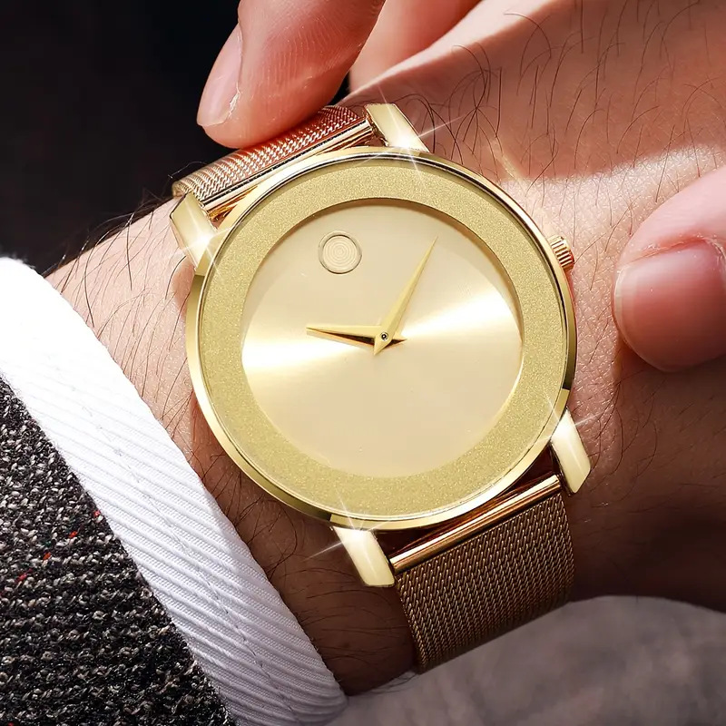 新しい超薄型メッシュバンドメンズ腕時計、ファッションミニマリ - Smartwatch Touch のレビューと価格