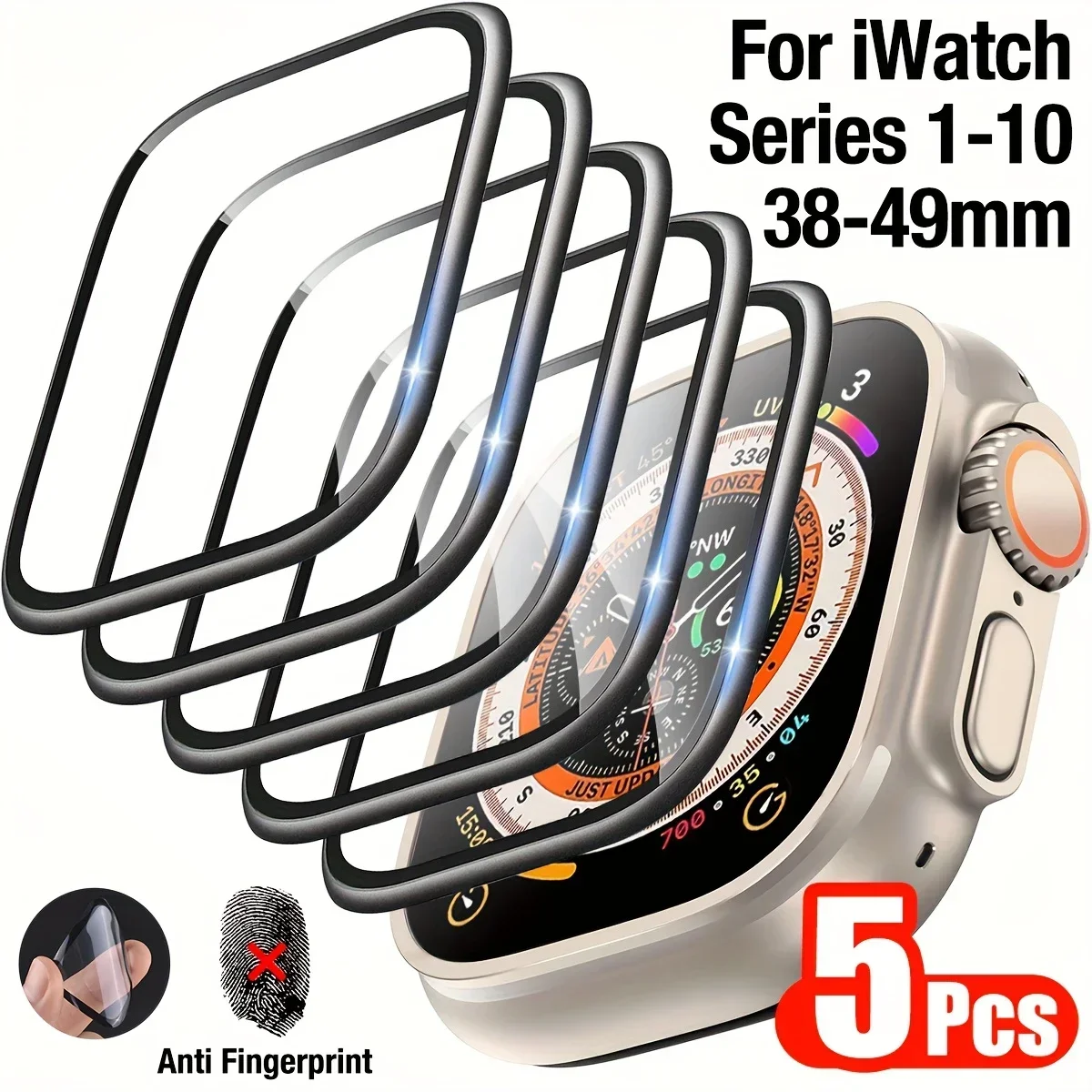 1-5 個の傷防止フィルム Apple Watch ウルトラ - Smartwatch Case のレビューと価格