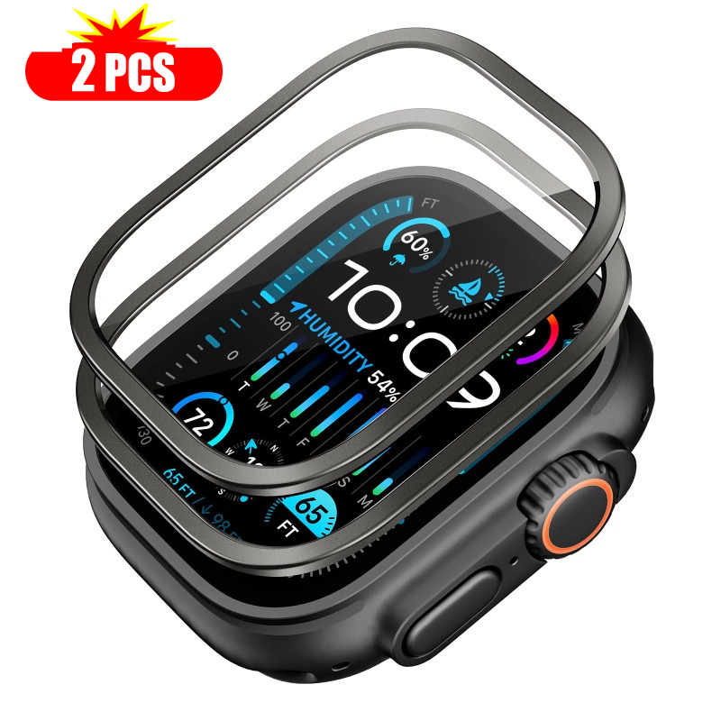 2 個強化ガラス Apple Watch ウルトラ 49 ミ - Smartwatch Case のレビューと価格