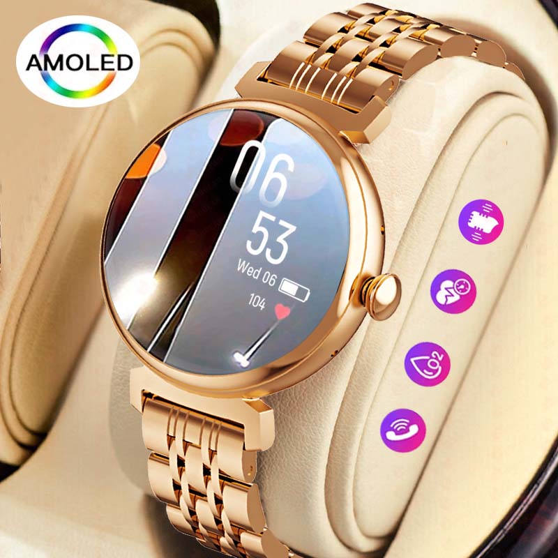 1.04 インチ AMOLED スクリーンファッションレディ - Smartwatch Face のレビューと価格