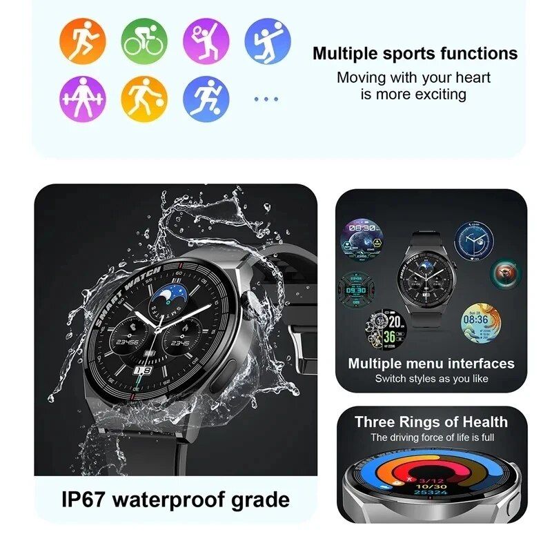 腕時計用gtシリーズスマートウォッチ男性女性用hdscree - Smartwatch Face のレビューと価格